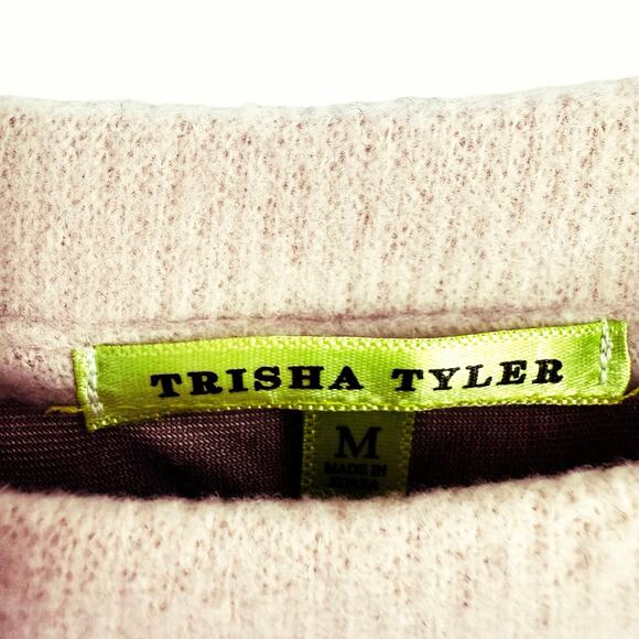 NEW NWT Trisha Tyler Medium Wearable Art Faux Suede Blouse Shirt Top Artsy - Picture 2 of 7